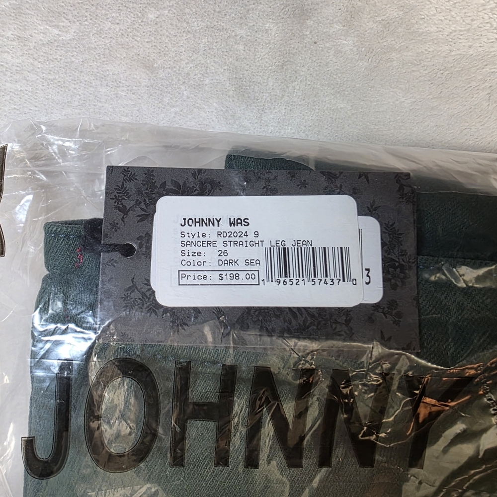 Johnny Was High Rise Jeans - Dark Green NWT!!
